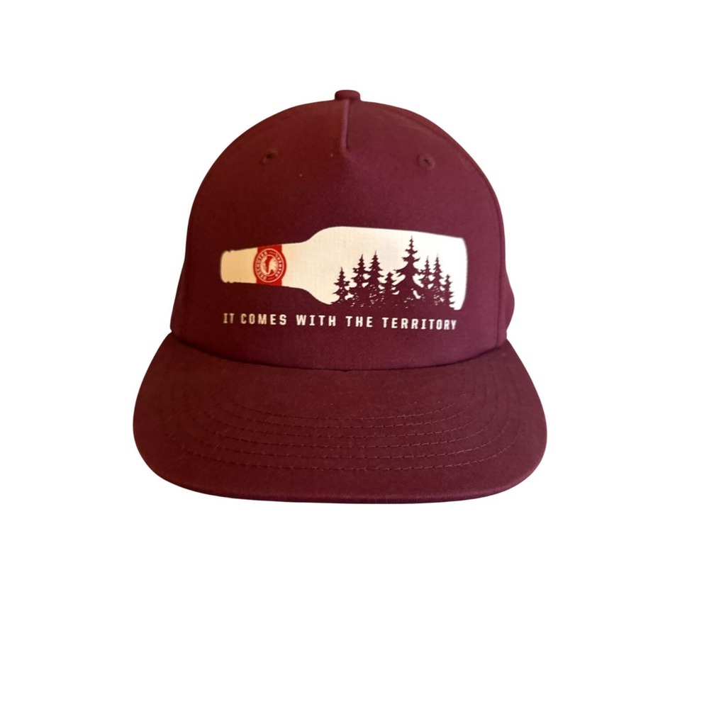 Deschutes Brewery Maroon Snapback Hat 100%‎ Cotton "It Comes With The Territory"